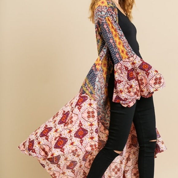 Boho Hippie Duster Kimono USA - Picture 2 of 11